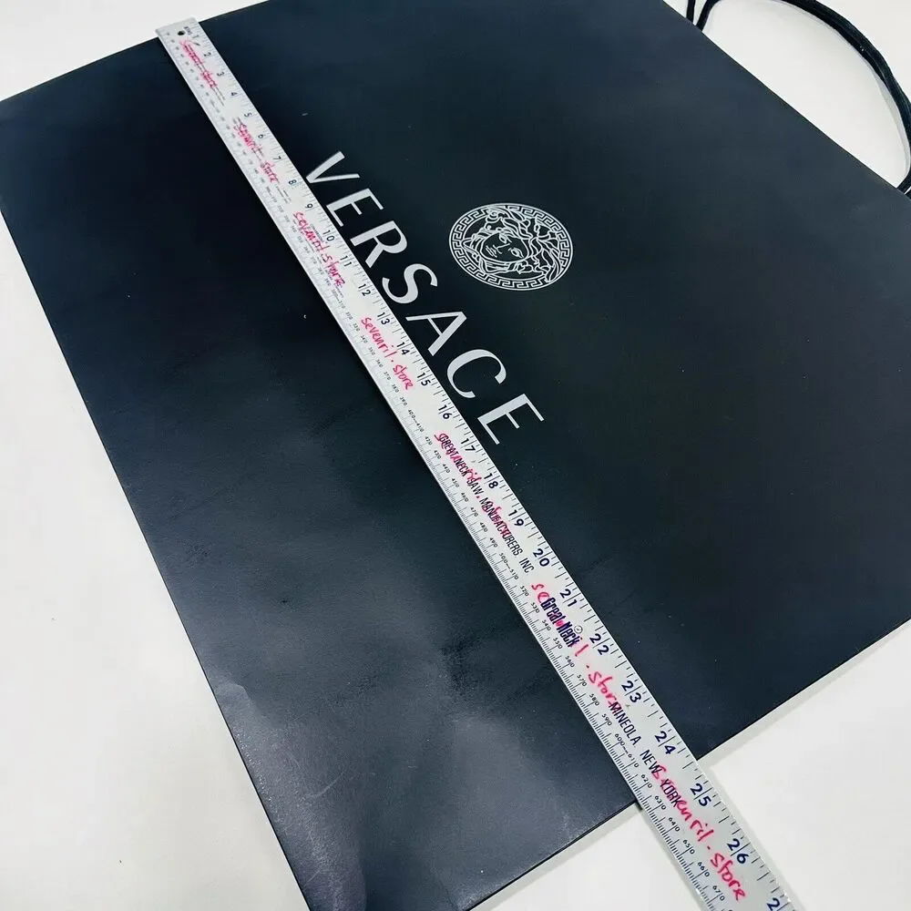 Versace 24”x19”x8” Authentic Black Shopping Paper Bag Gift Tote Extra Large